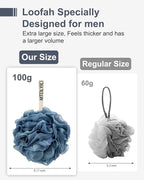 MTDLYICE Loofah Sponge, XXL Large Loofah 100g 4 Pack, Bath Sponge Soft Mesh - Image 4