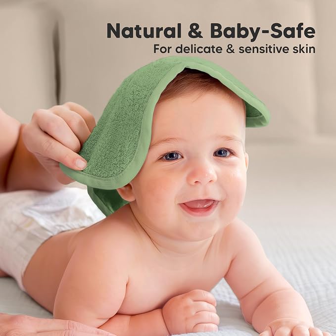 6-Pack Baby Washcloths – Soft Absorbent Viscose from Bamboo Washcloths - Image 5