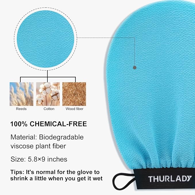 Exfoliating Glove, Korean Exfoliating Mitt Body Scrubber, Viscose Fiber Bath - Image 7