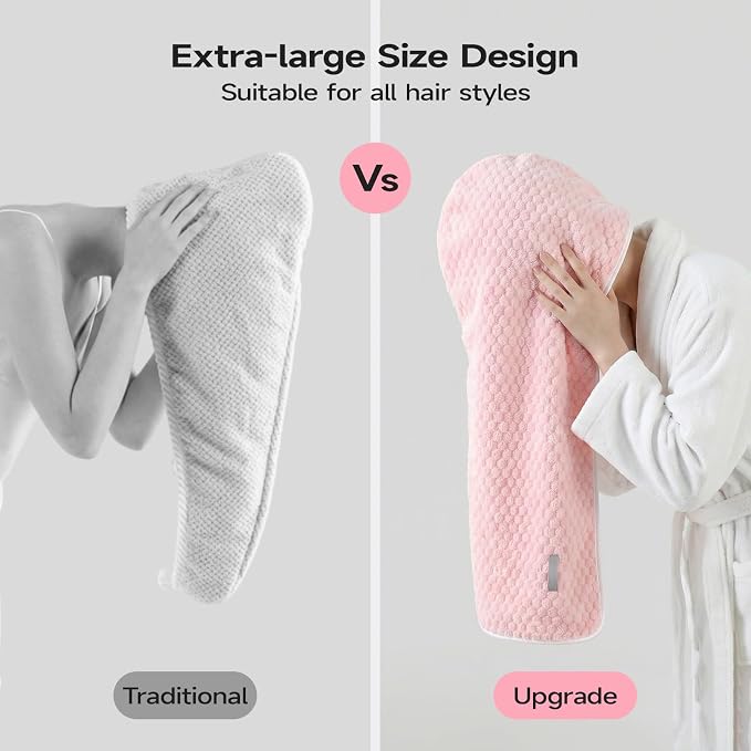 REDKISS 5 Pack Extra Large Hair Towels - Image 8