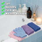 6 Pack African Net Sponge Exfoliating Glove Set, 3 Pairs Shower Gloves and 3 - Image 4