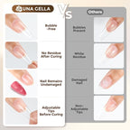 UNA GELLA 9 in 1 Gel Nail Glue for Clear Acrylic Nails Tips 2Pcs 10ml Long - Image 8