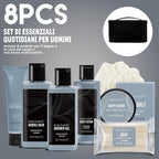 Gift Baskets for Men Bath Set Body & Earth Leathers Mens Body Wash Set - Image 2