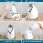 NewWay Nano Ionic Facial Steamer, Adjustable Nozzle Angle Aromatherapy Warm - Image 4