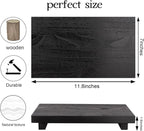 zoocatia Small Wood Tray Pedestal Stand Farmhouse Bathroom Decor Decorative - Image 3