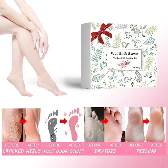Lanwexy Bath Foot Bombs, 16 Pack Foot Soak - Image 2