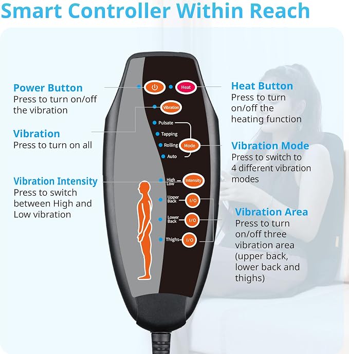 CARSHION 10 Vibration Motors, Massage Seat Cushion - Image 4