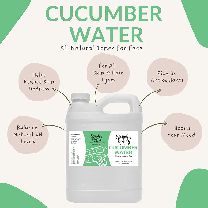 Cucumber Hydrosol Bulk - 32 oz All Natural Hydrating Spray Mist - Image 3