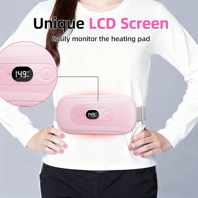 Portable Heating Pad Period Cramps: 2 Timer 6 Heat Levels 6 Vibration Modes - Image 4