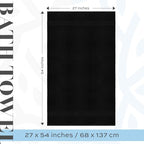 White Classic Luxury Black Bath Towels Extra Large | 100% Soft Cotton 700 GSM - Image 4