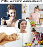 Sleep Cap Bonnet for Sleeping Black Women, Adjustable Cooling Ice Silk Lined - Image 6