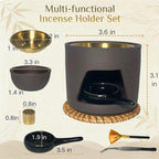 5 in 1 Incense Diffuser & Holder Set, Ceramic Aromatherapy Burner - Image 8