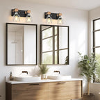 FadimiKoo Farmhouse Bathroom Light Fixtures, Rustic 2-Light Wood Vanity Lights - Image 7