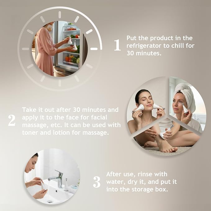 Ice Globes Facial rollers for Face Eyes, Aluminum Face Beauty Cryo tools for - Image 9