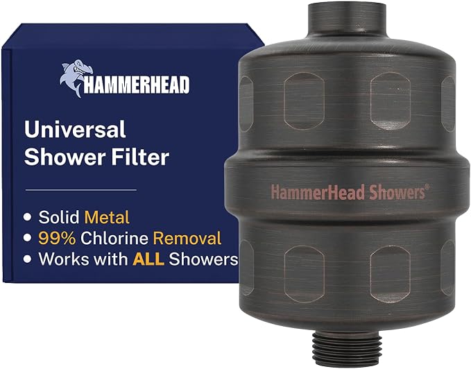 HammerHead Showers® Solid Metal Shower Head Filter – KDF 55 Shower Filter by HammerHeadShowers