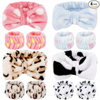 12PCS SPA Headband and Wristband Set Super Cute Soft Microfiber Makeup Headband by Tihebax