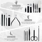 Professional Stainless Steel Nail Clipper Travel & Grooming Kit Nail Tools - Image 3