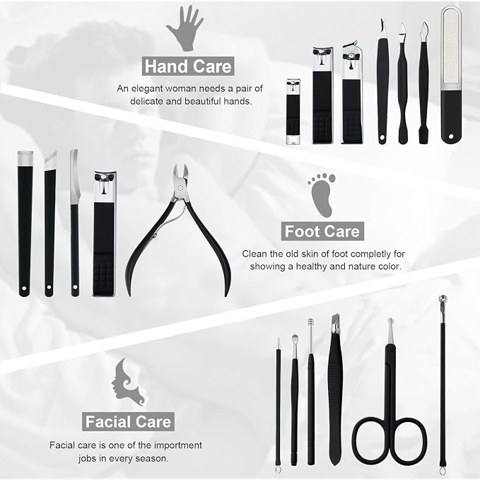 Professional Stainless Steel Nail Clipper Travel & Grooming Kit Nail Tools - Image 3
