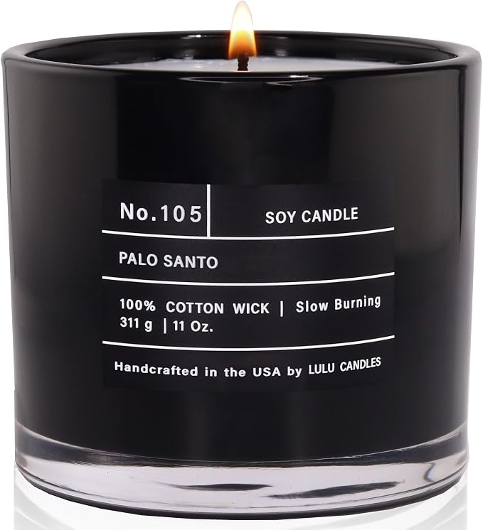 Lulu Candles | Palo Santo | Smells Woodsy & Smokey | Luxury Scented Soy Jar by LULUCANDLES