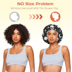 Shower Cap Reusable Double Layer Adjustable Elastic Waterproof EVA Hair Bath - Image 5