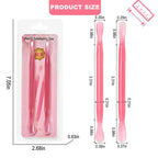 2Pcs Plastic Cuticle Pusher, Dual-end Dead Skin Nail Pusher, Gentle Plastic - Image 5
