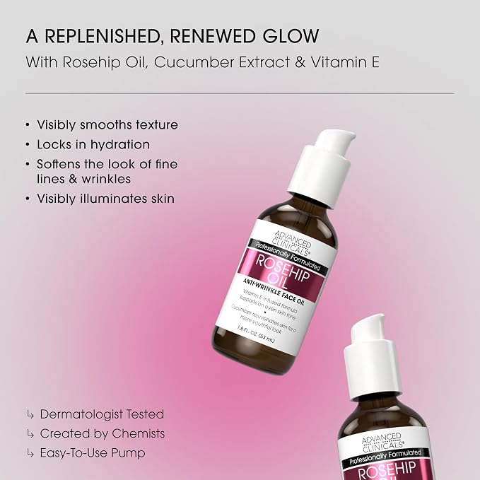 Advanced Clinicals Rosehip Oil For Face - Image 3