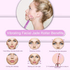 Upgrade 2 in 1 Vibrating Face Roller, Electric Jade Roller Facial Massager - Image 4