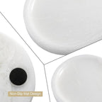 Koville African Natural White Marble Decorative Tray, Catchall Tray - Image 4
