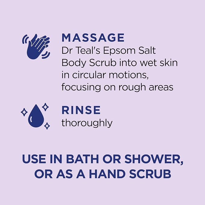 Dr Teal's Pure Epsom Salt Body Scrub, Soothe & Sleep - Image 3