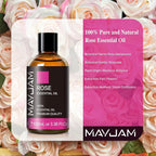Rose Essential Oil, MAYJAM Premium Pure Essential Oils - Image 3
