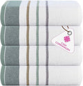 CASA COPENHAGEN White Bay 4Pcs 100% Egyptian Cotton Large Designer Towels Gift by CASACOPENHAGEN