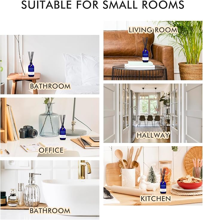 Xcleen Reed Diffuser Set with Sticks, Sandalwood Scented Oil Diffuser - Image 4