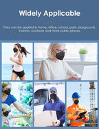 HUHETA KN95 Face Masks, Packs of 30 Individually Wrapped, 5-Ply Breathable and - Image 6