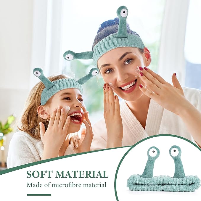 WLLHYF Spa Headband Facial Makeup Head Band Microfiber Soft Coral Fleece Head - Image 5