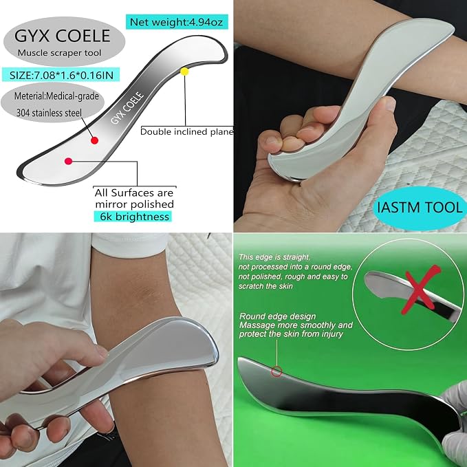 4 in 1 Muscle Scraper Tool Set, IASTM Physical Therapy Massage Tools - Image 5