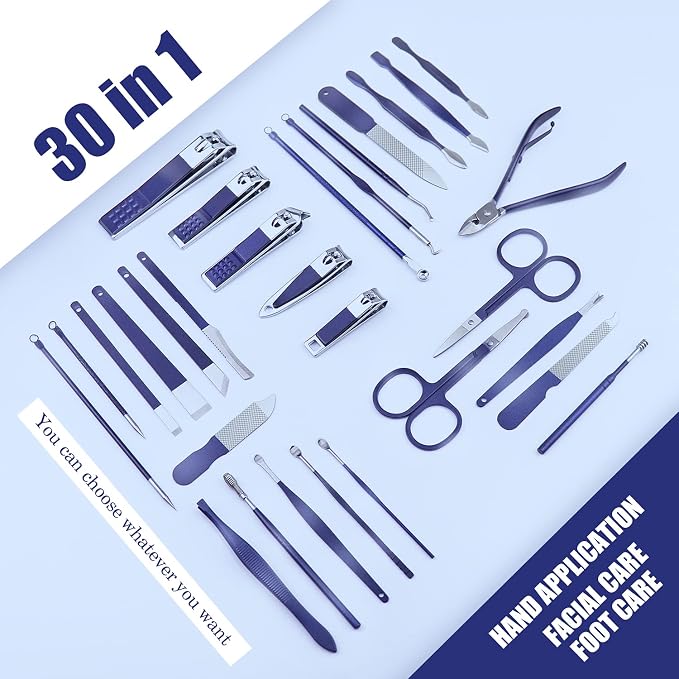 Manicure Set 30-Piece WOAMA Nail Clippers Pedicure Kit Manicure Kit - Image 4