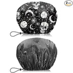 2 PCS Shower Cap Waterproof Double Layer Elastic Adjustable Reusable Hair Bath by BHAHB