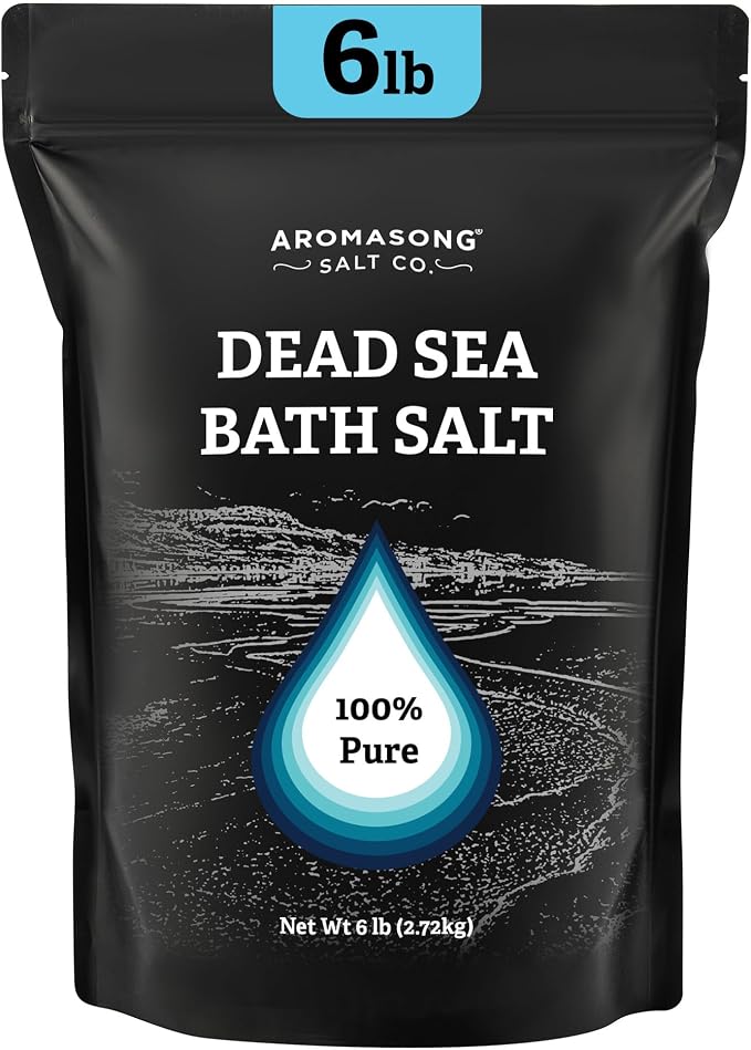 Aromasong Dead Sea Salt Bath Soak 6 Lbs. Bulk Pack – 100% Natural Dead Sea Salts by Aromasong