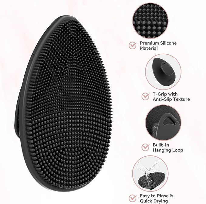 Silicone Face Scrubber 2 Pack, Manual Facial Cleansing Brush - Image 4