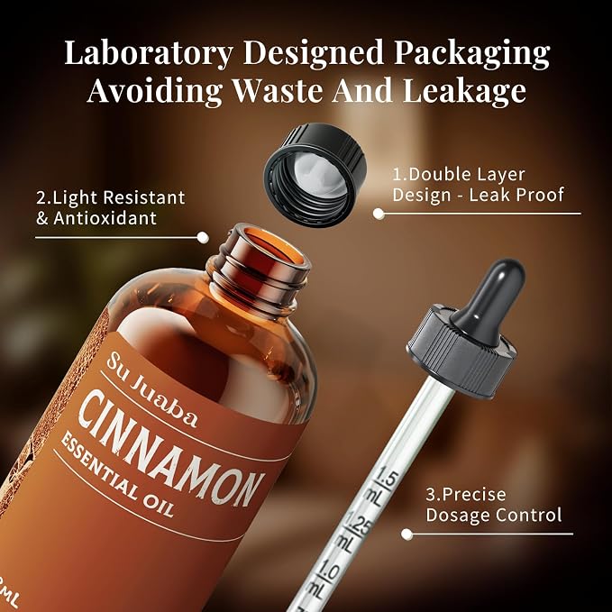 SU JUABA Cinnamon Essential Oil 4 Oz, 100% Pure Natural - Image 7