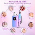 Nail Drill Professional, 45000 RPM Rechargeable Electric Nail File Kit - Image 6