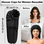 ELEBOX Extra Large Shower Cap for Braids/Curly Hair/Dreadlock | Reusable - Image 5