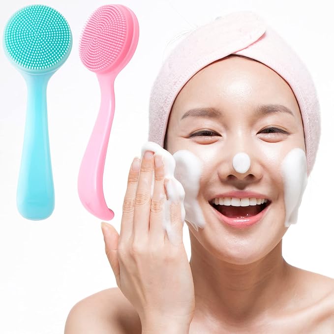 HINZIC 4 Pack Silicone Manual Facial Cleansing Brush, Skin Friendly Waterproof - Image 6