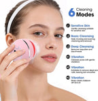 Electric Facial Cleaner with 6 Modes & 3 Light Effects, Rechargeable Waterproof - Image 3
