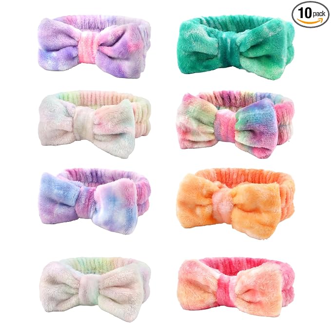 8 Pack Spa Headbands, Microfiber Face Wash Headbands by TIOSRU