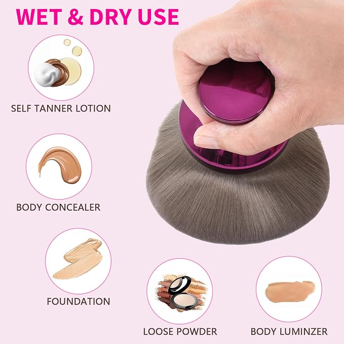 Super Large Body Kabuki Brush For Self Tanner, Leg Makeup, Bronzer Blend - Image 7