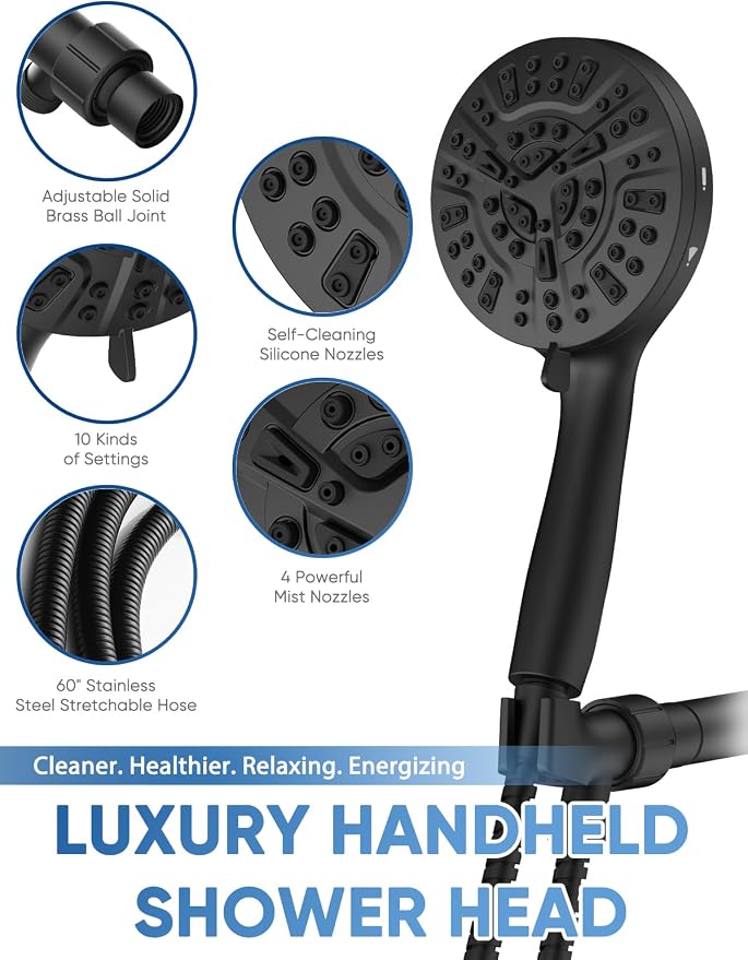 5-Inch High Pressure Handheld Shower Head - Image 8