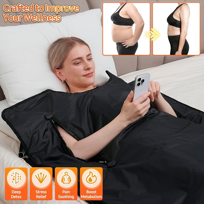 Infrared Sauna Blanket for Home: Extra Large Portable Sauna Blanket withFull - Image 2