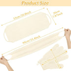Anezus Exfoliating Back Scrubber Bath Gloves Set, Exfoliating Shower Towel - Image 6