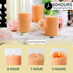4 Pack Vanilla Lavender Scented Pillar Candles, Natural Soy Wax Pillar - Image 5